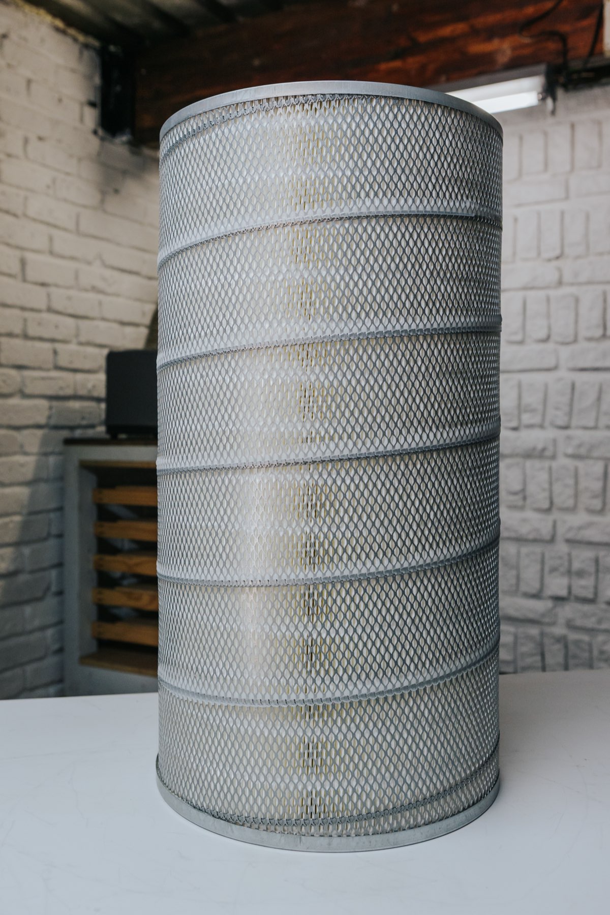 Airtech cartridge filter body — cellulose media pleats